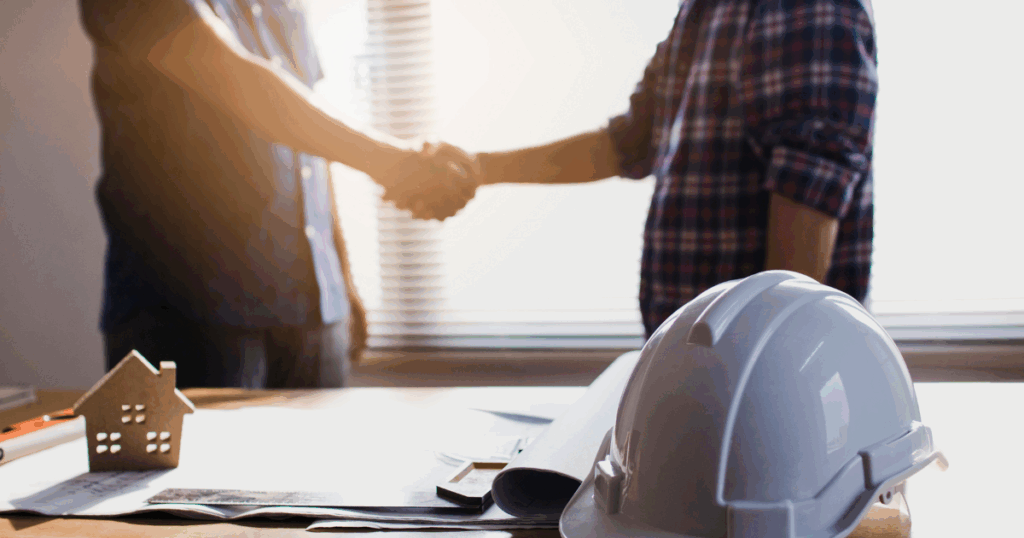 Alt-text- Multifamily housing architectural blueprint concept.