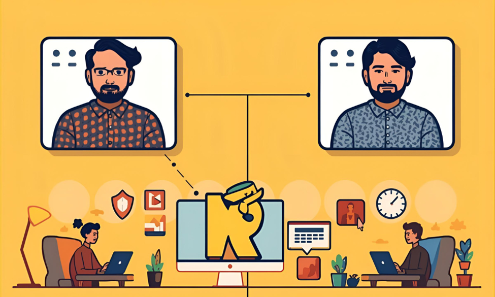 Image Alt-text- Freelance designer creating 3D architectural renderings for remote clients