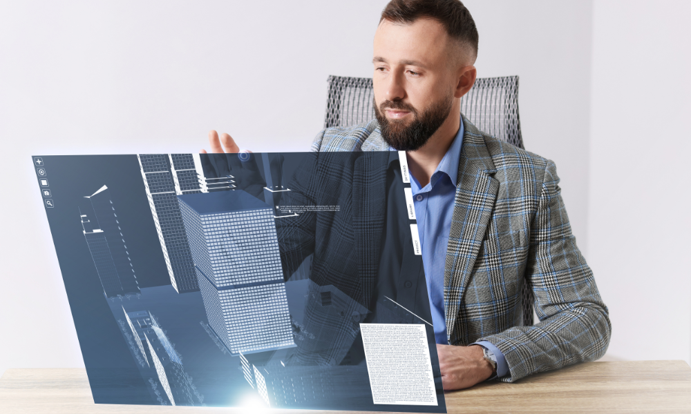 Alt-text- AutoCAD drafting workflow used by remote architectural designers